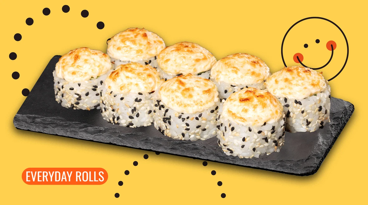Dish Baked roll with crab mix menu We Sushi Baked roll with crab mix menu We Sushi