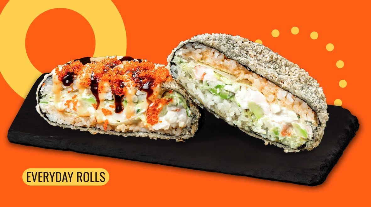 Dish Sushi burger with shrimp menu We Sushi Sushi burger with shrimp menu We Sushi