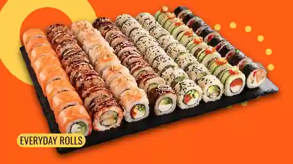Dish Sushi Box All Inclusive 64 pcs menu We Sushi Sushi Box All Inclusive 64 pcs menu We Sushi