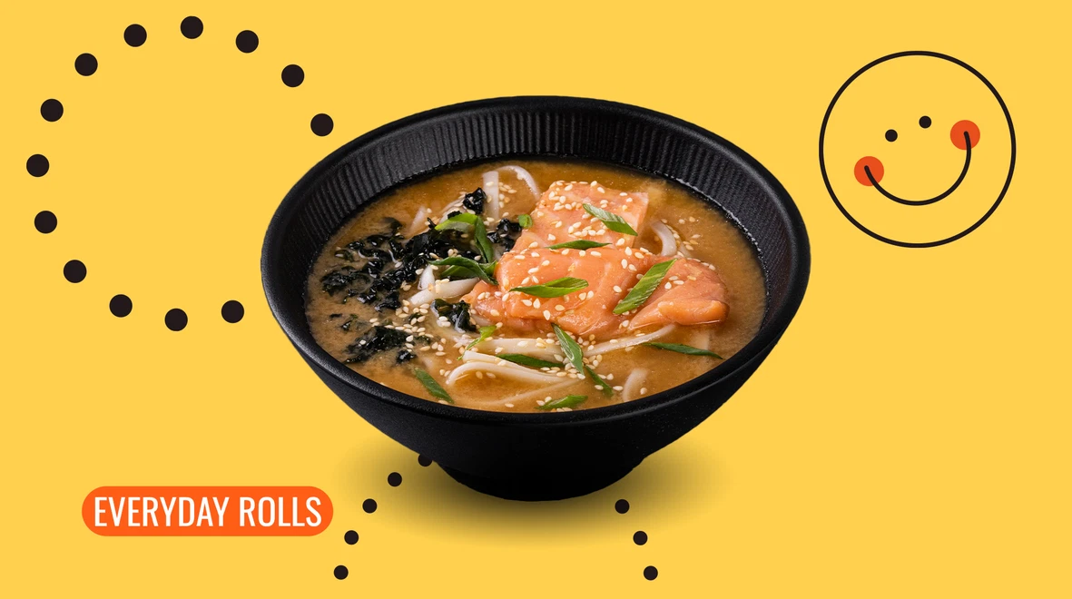Dish Miso soup with salmon menu We Sushi Miso soup with salmon menu We Sushi