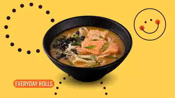 Dish Miso soup with salmon menu We Sushi Miso soup with salmon menu We Sushi