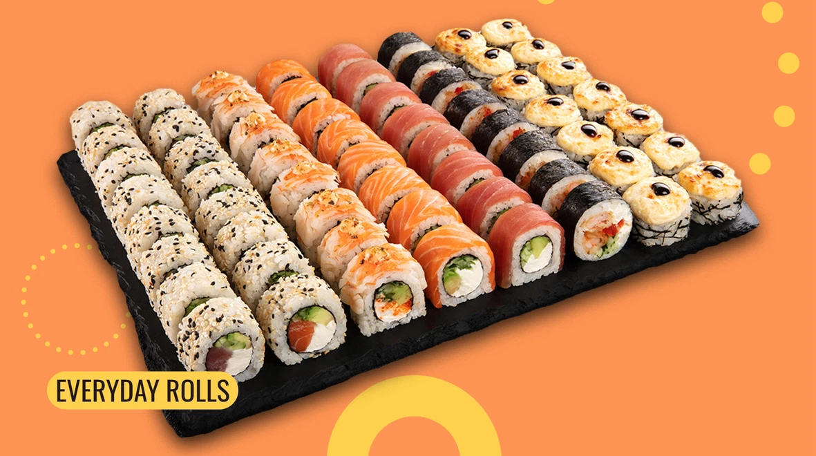 Dish Sushi Box Ninja 64 pcs menu We Sushi Sushi Box Ninja 64 pcs menu We Sushi