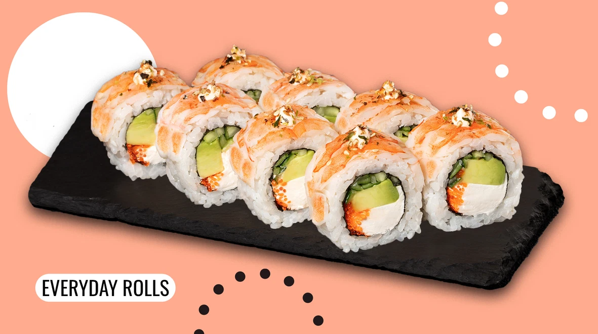 Dish Philadelphia roll with shrimp (spicy) menu We Sushi Philadelphia roll with shrimp (spicy) menu We Sushi