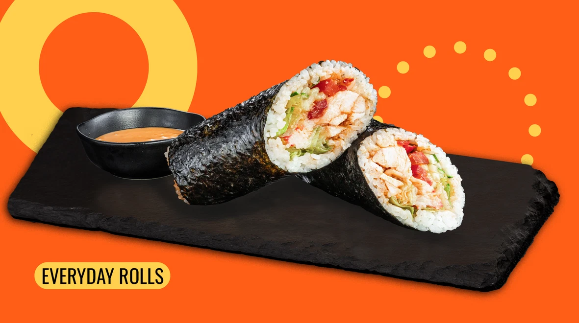 Dish Sushi burrito with chicken menu We Sushi Sushi burrito with chicken menu We Sushi