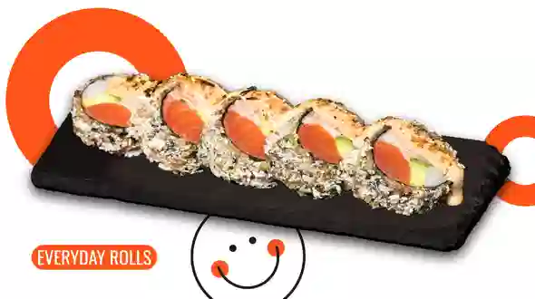 Dish Tempura roll with salmon (spicy) menu We Sushi Tempura roll with salmon (spicy) menu We Sushi