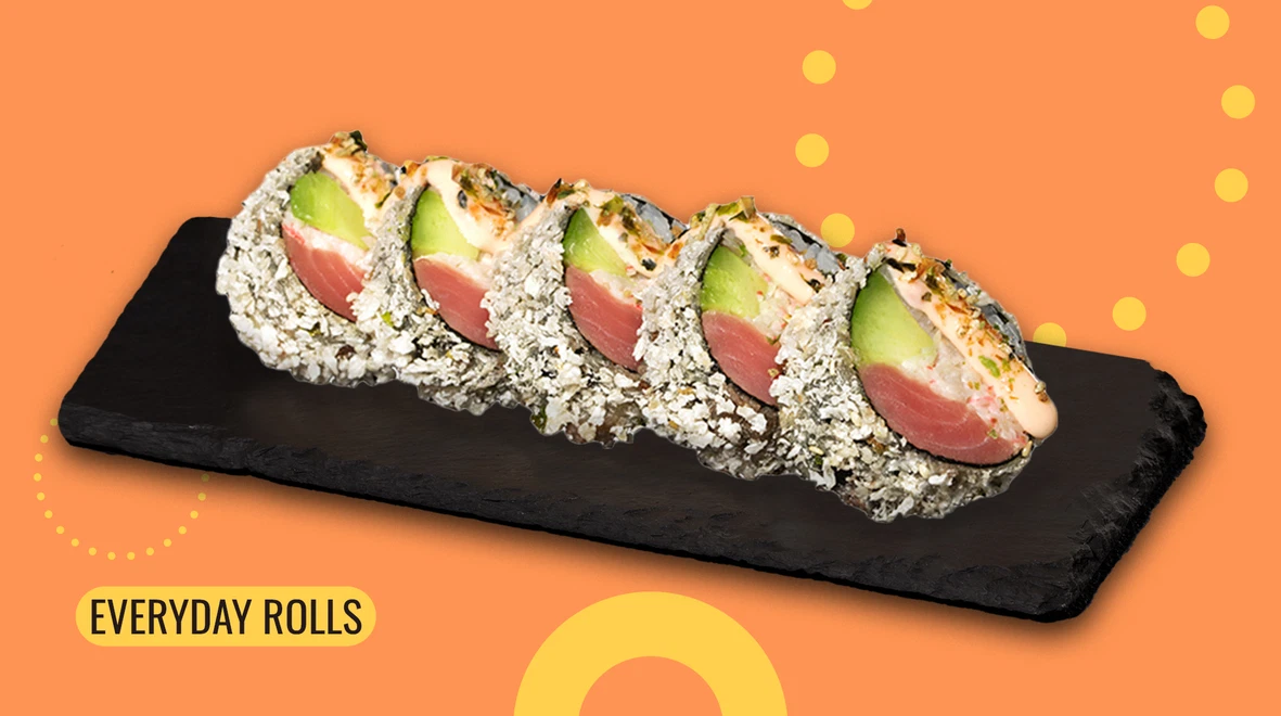 Dish Tempura roll with tuna (spicy) menu We Sushi Tempura roll with tuna (spicy) menu We Sushi