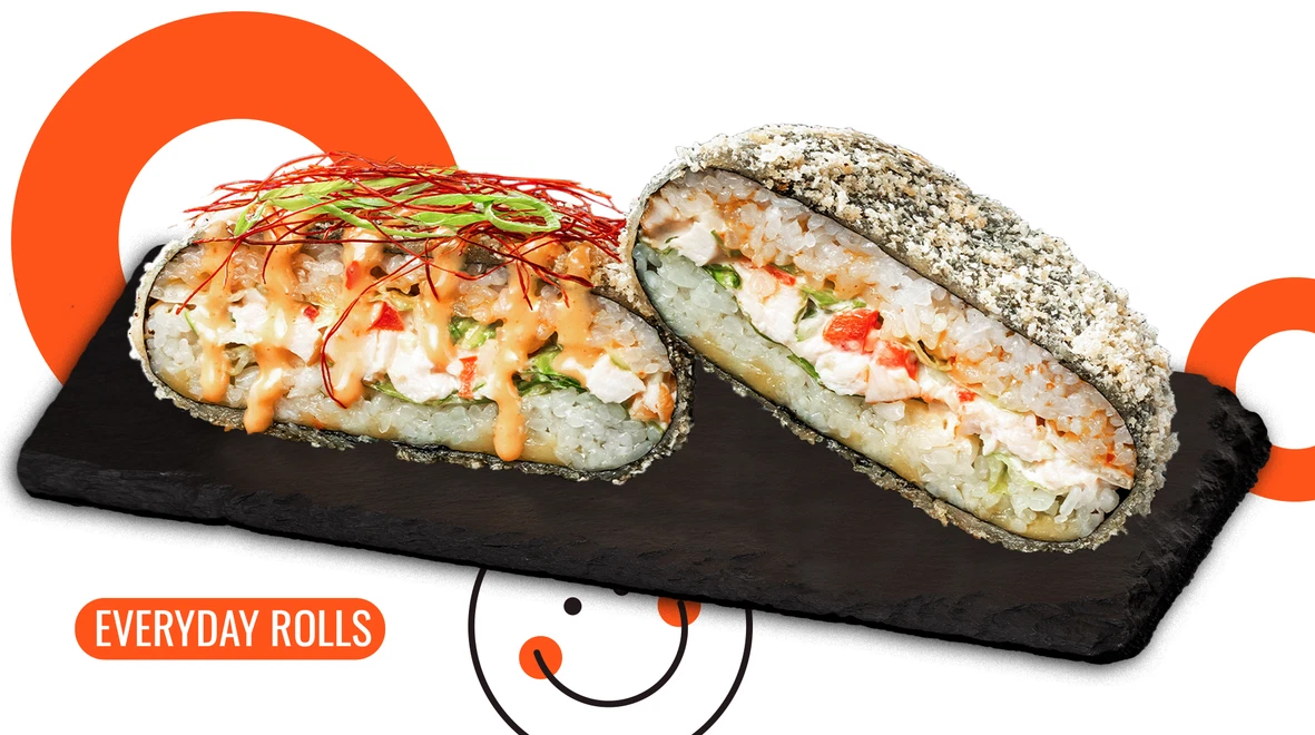 Dish Sushi burger with chicken menu We Sushi Sushi burger with chicken menu We Sushi